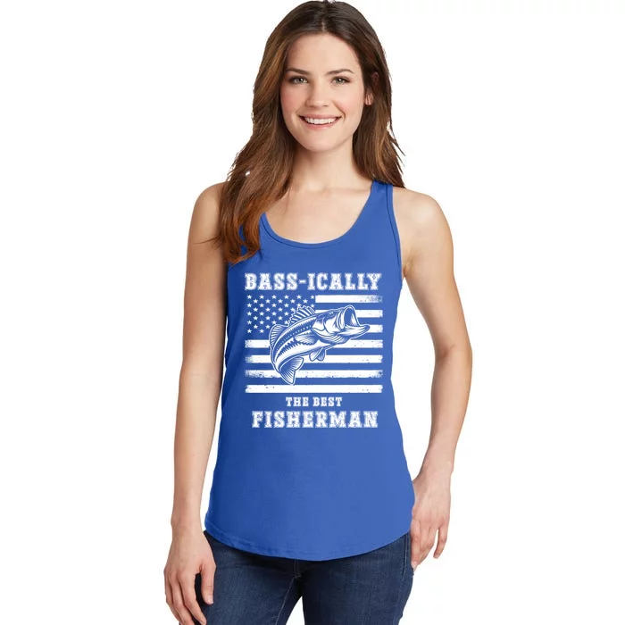 Fishing Fisherman Bass Ically The Best Fisherman Fishing Ladies Essential Tank