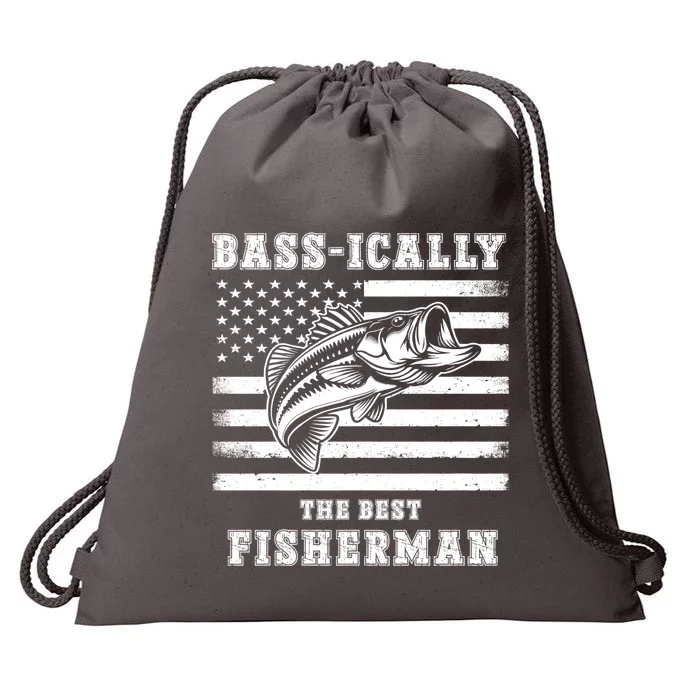 Fishing Fisherman Bass Ically The Best Fisherman Fishing Drawstring Bag