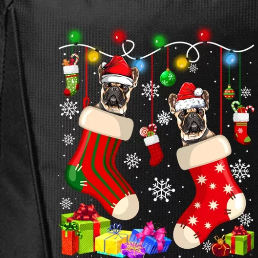 Funny French Bulldog Christmas Socks Xmas Dog Lover Meaningful Gift City Backpack