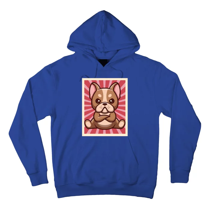 Funny French Bulldog Lovers Poster Style Valentines Day Love Cool Gift Hoodie