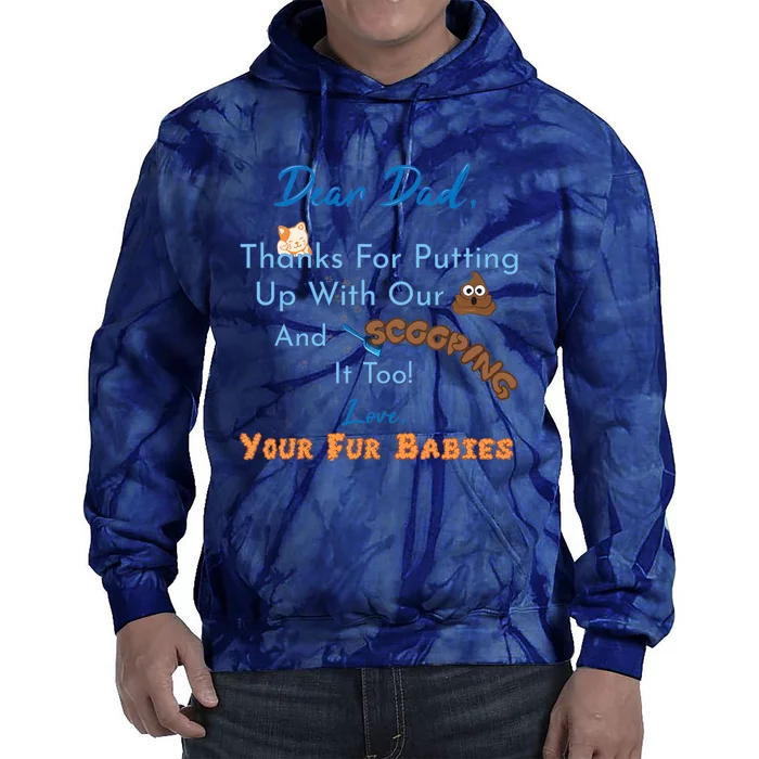 From Fur Babies for Father - Father's Day Cat Dad Tie Dye Hoodie