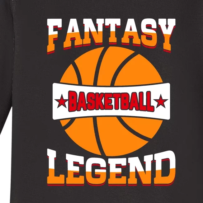 Funny Fantasy Basketball Legend For Bball Fan Baby Long Sleeve Bodysuit