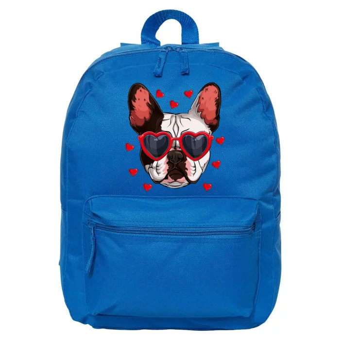 Funny French Bulldog Valentine's Day French Bulldog Lover Cool Gift 16 in Basic Backpack