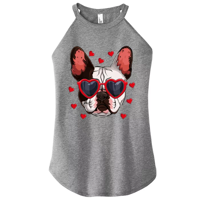 Funny French Bulldog Valentine's Day French Bulldog Lover Cool Gift Women’s Perfect Tri Rocker Tank