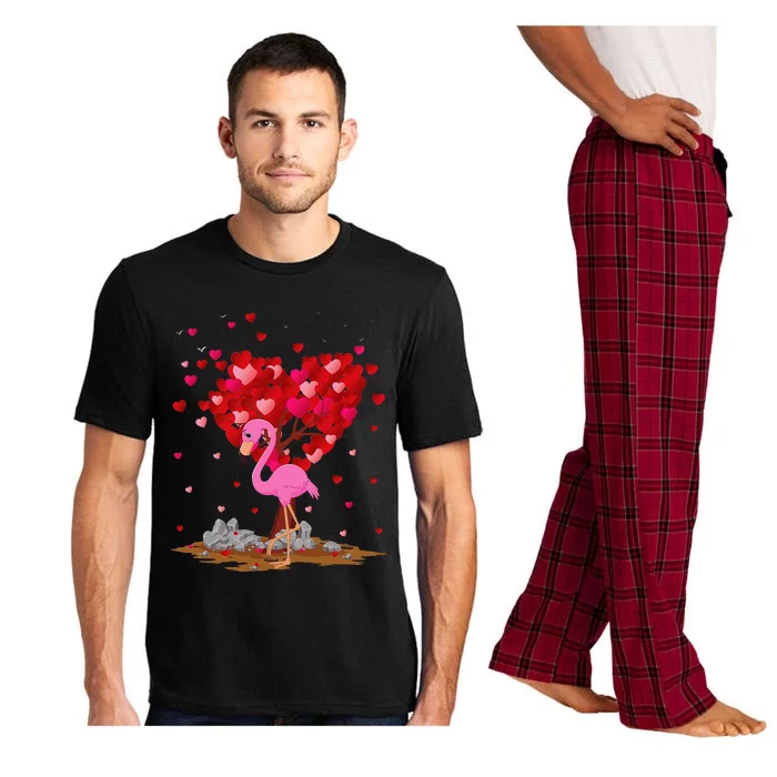 Funny Flamingo Bird Lover Flamingo Valentine's Day Pajama Set