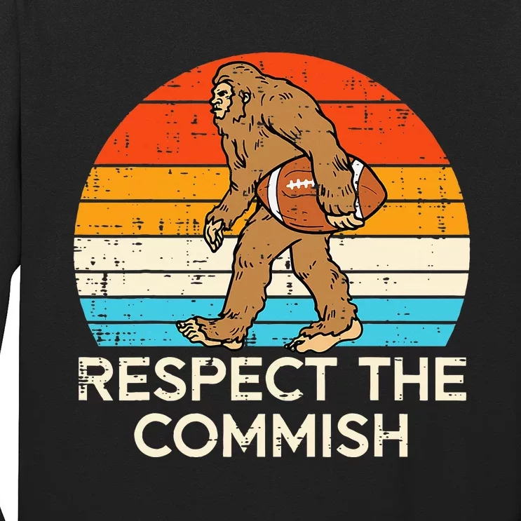 Fantasy Football Bigfoot Respect Commish Commisisoner Long Sleeve Shirt