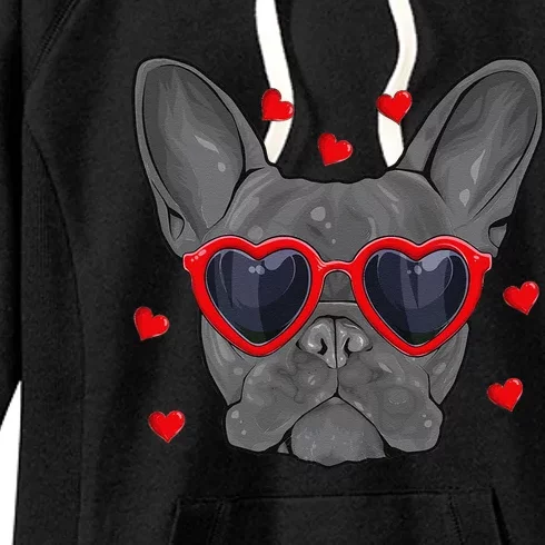 Funny French Bulldog Valentine's Day French Bulldog Lover Women's Fleece Hoodie