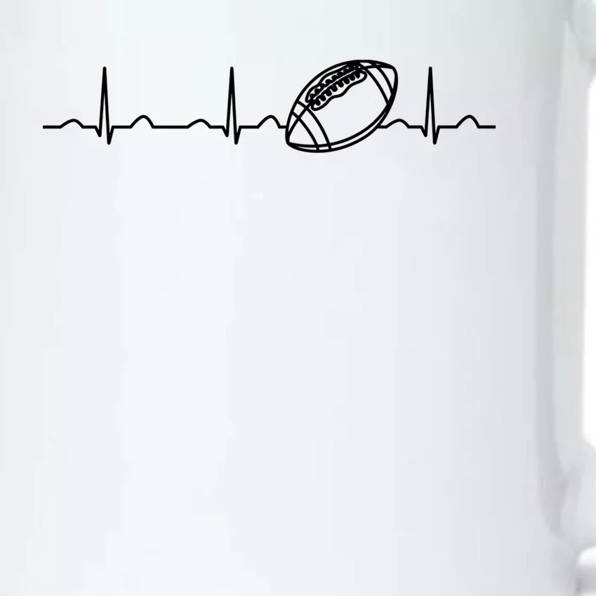 Funny Football Ball Heartbeat Fan Cool Gift Black Color Changing Mug