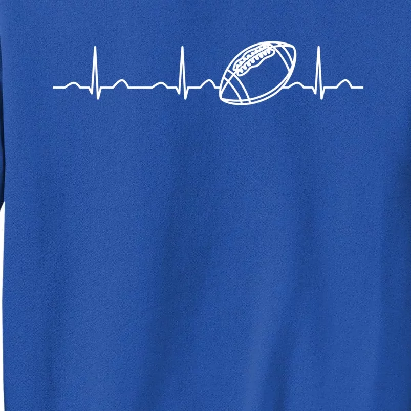 Funny Football Ball Heartbeat Fan Cool Gift Tall Sweatshirt