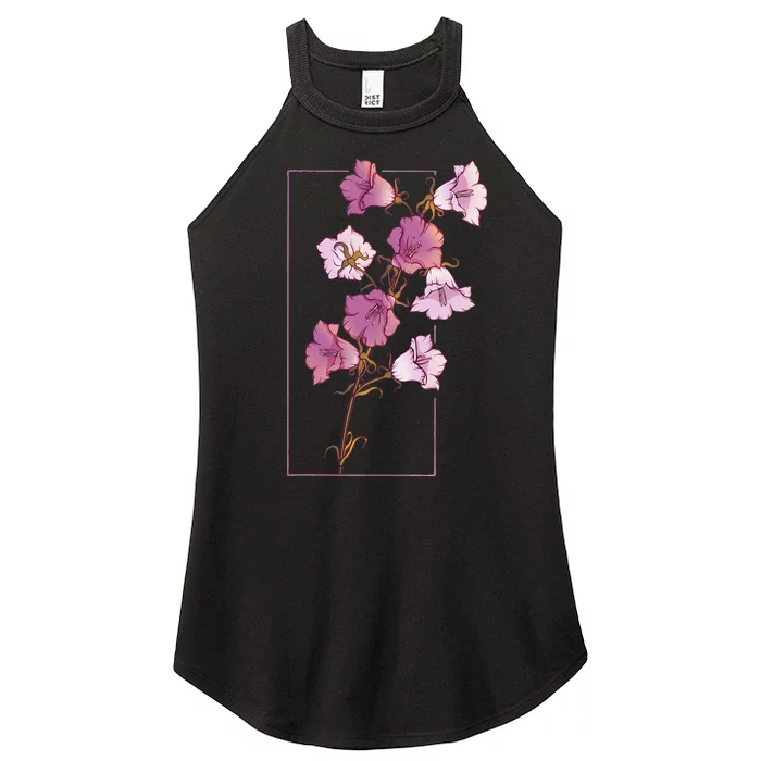 Floral Flower Bellflower Campanula Wildflower Women’s Perfect Tri Rocker Tank