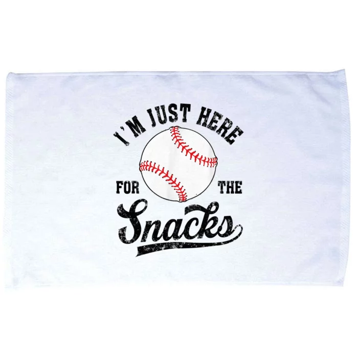 Funny Fantasy Baseball League I’m Just Here For The Snacks Microfiber Hand Towel