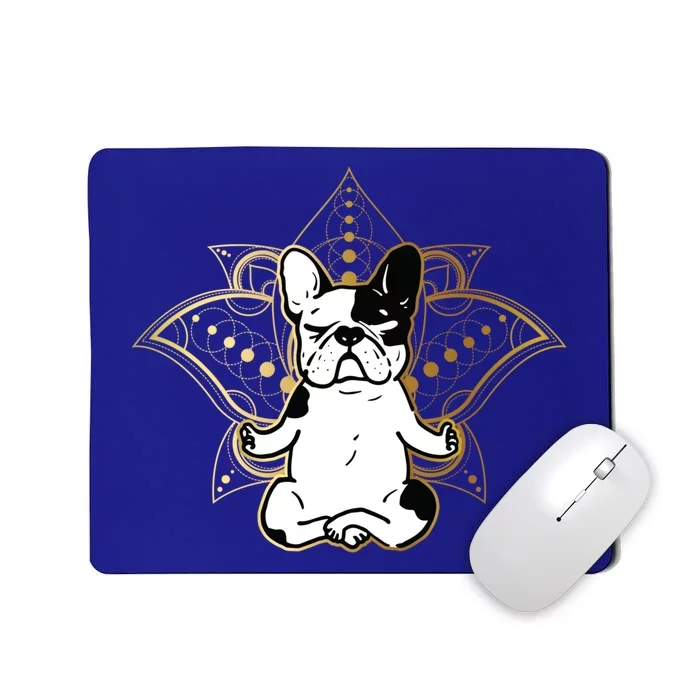 Funny French Bulldog Frenchie Yoga Dog Lovers Gift Mousepad