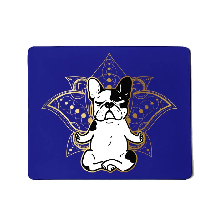 Funny French Bulldog Frenchie Yoga Dog Lovers Gift Mousepad