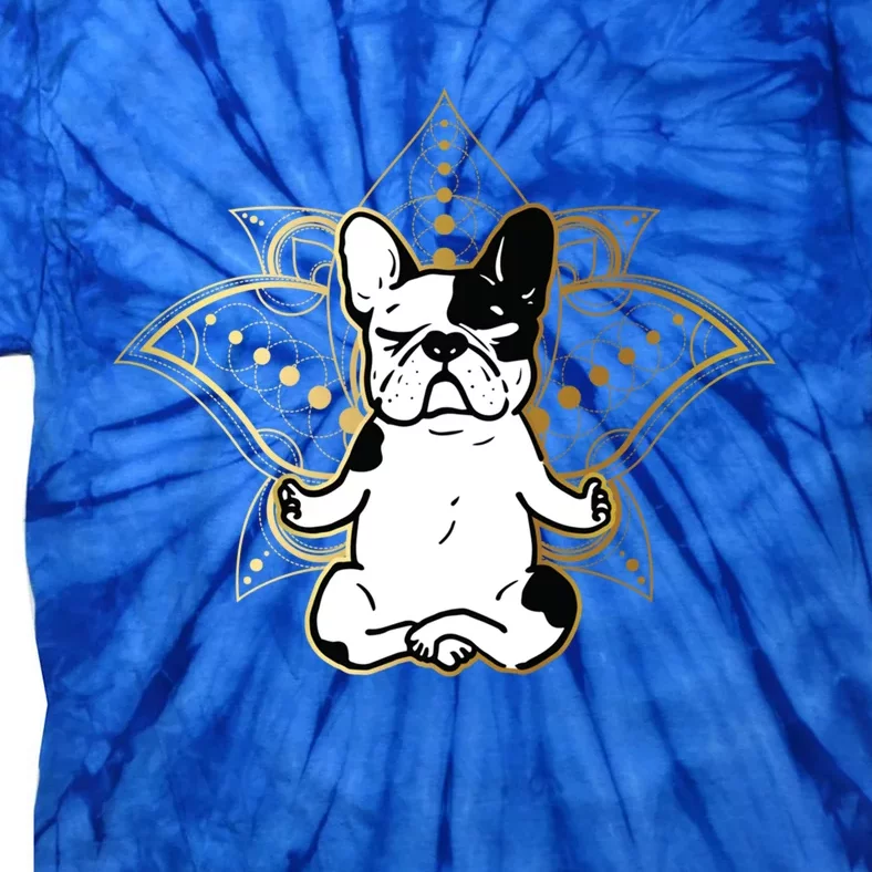 Funny French Bulldog Frenchie Yoga Dog Lovers Gift Tie-Dye T-Shirt