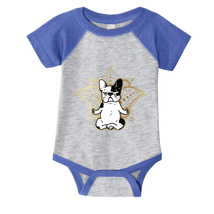 Funny French Bulldog Frenchie Yoga Dog Lovers Gift Infant Baby Jersey Bodysuit