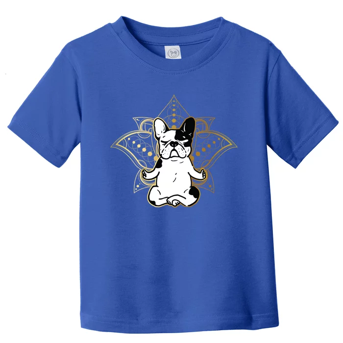 Funny French Bulldog Frenchie Yoga Dog Lovers Gift Toddler T-Shirt