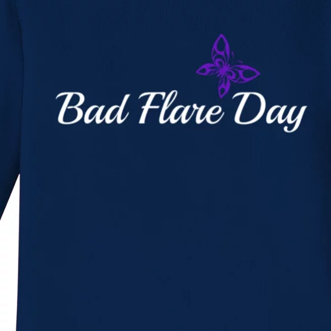 Fibromyalgia Funny Bad Flare Day Gift Baby Long Sleeve Bodysuit