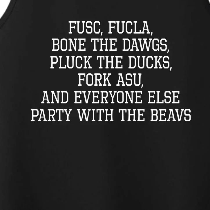 Fusc Fucla Bone The Dawg Pluck The Ducks Performance Tank