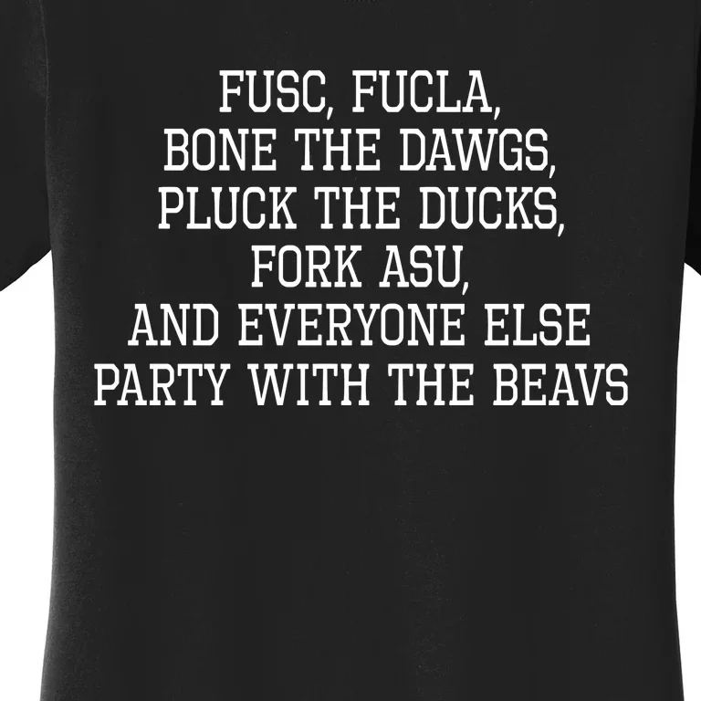 Fusc Fucla Bone The Dawg Pluck The Ducks Women's T-Shirt