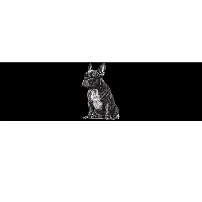 Funny French Bulldog Frenchie Black And White Bumper Sticker