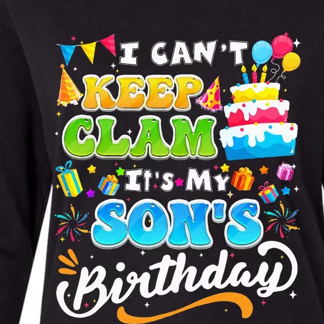 Funny Family Birthday I Cant Keep Calm Its My Sons Birthday Womens Cotton Relaxed Long Sleeve T-Shirt