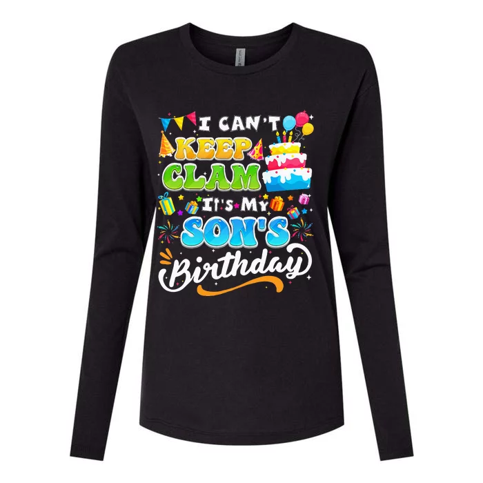 Funny Family Birthday I Cant Keep Calm Its My Sons Birthday Womens Cotton Relaxed Long Sleeve T-Shirt