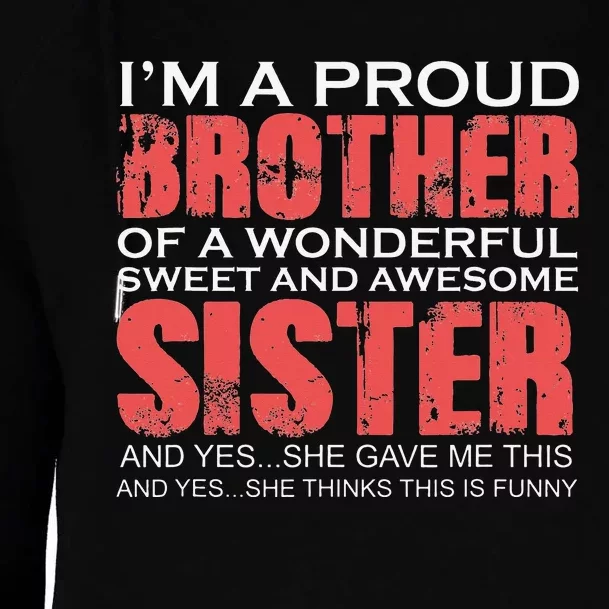 Funny for Brother of Awesome Sister Birthday Clothing Womens Funnel Neck Pullover Hood