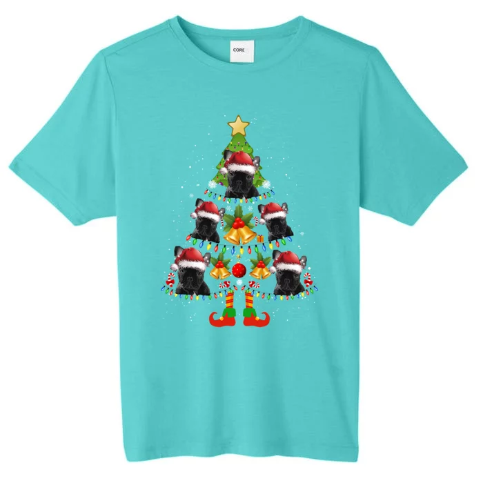 Funny French Bulldog Christmas Lights Tree Dog Lover Xmas Great Gift ChromaSoft Performance T-Shirt