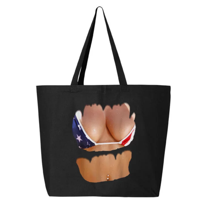 Funny Fake Bikini Body And Boobs Costume 25L Jumbo Tote