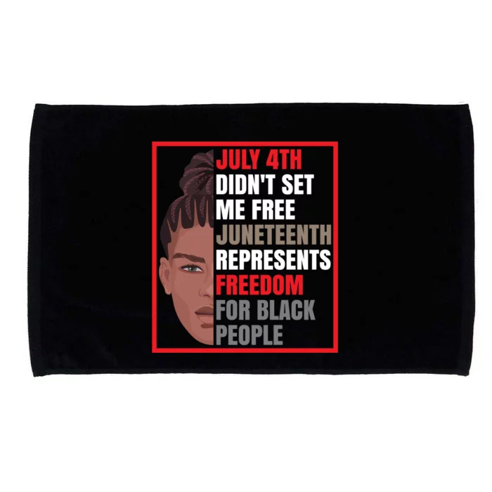 Freedom For Black People African American Juneteenth Cool Gift Microfiber Hand Towel