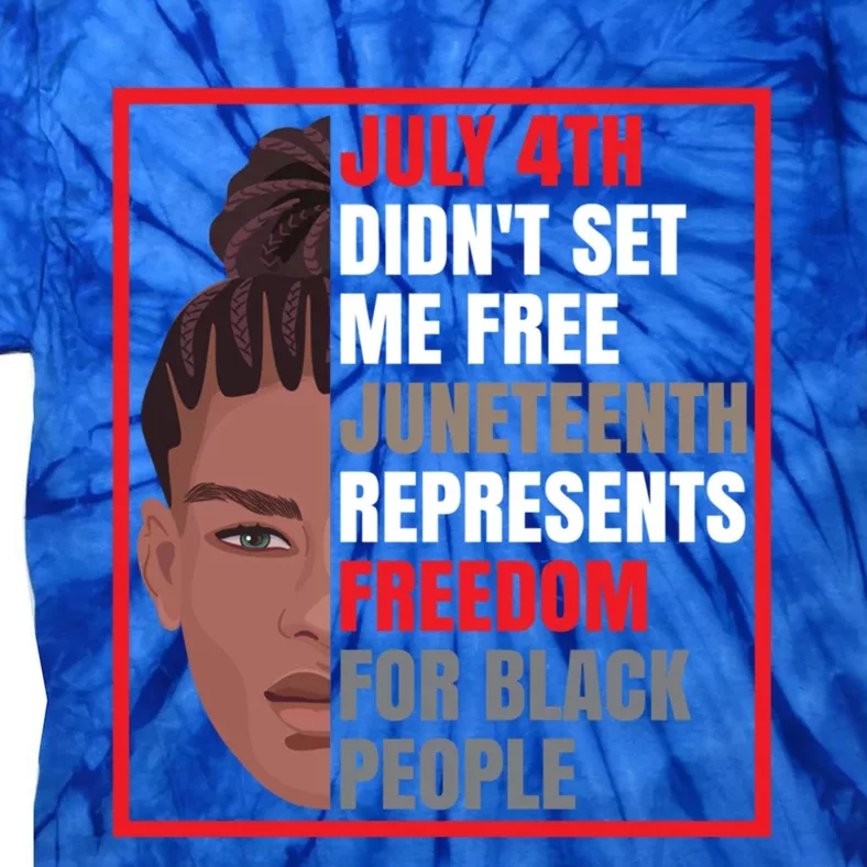 Freedom For Black People African American Juneteenth Cool Gift Tie-Dye T-Shirt