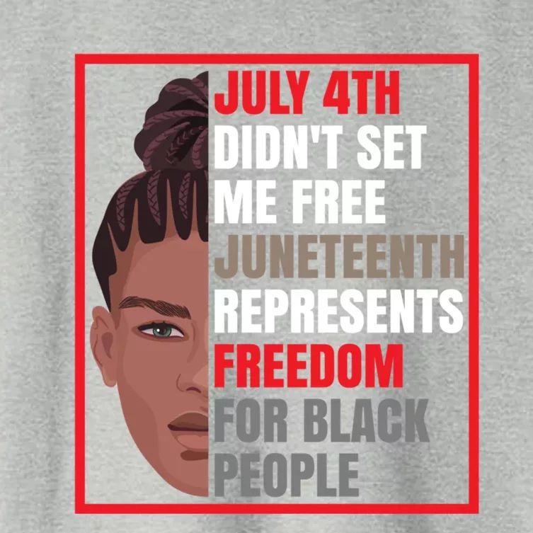 Freedom For Black People African American Juneteenth Cool Gift Women's Crop Top Tee