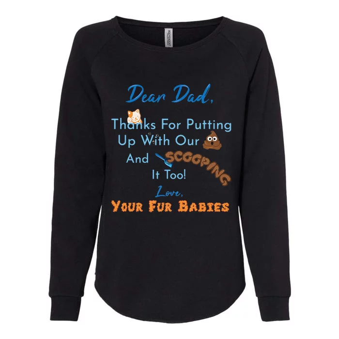 From Fur Babies For Father Fathers Day Cat Dad Womens California Wash Sweatshirt