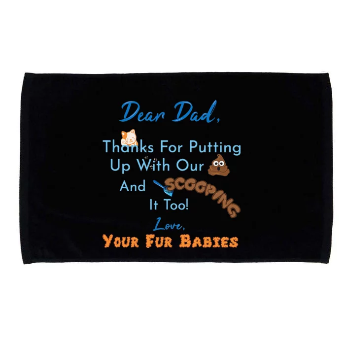 From Fur Babies For Father Fathers Day Cat Dad Microfiber Hand Towel