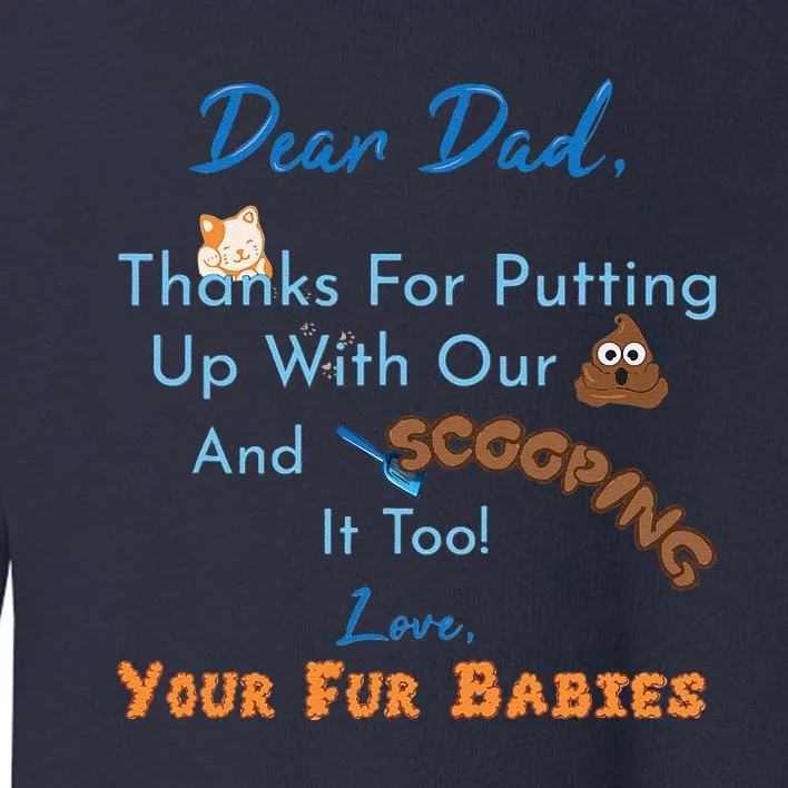 From Fur Babies For Father Fathers Day Cat Dad Toddler Sweatshirt