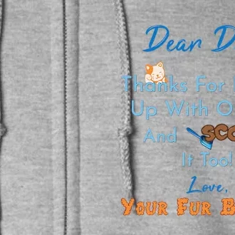 From Fur Babies For Father Fathers Day Cat Dad Full Zip Hoodie