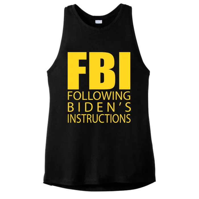 Fbi Following BidenS Instructions Ladies Tri-Blend Wicking Tank