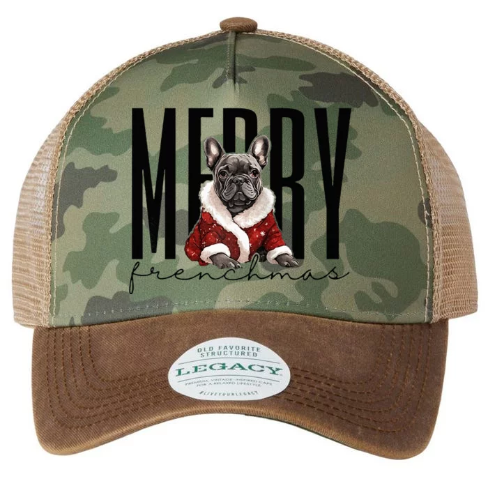 Funny French Bulldog Merry Frenchmas Christmas Dog Mom Legacy Tie Dye Trucker Hat