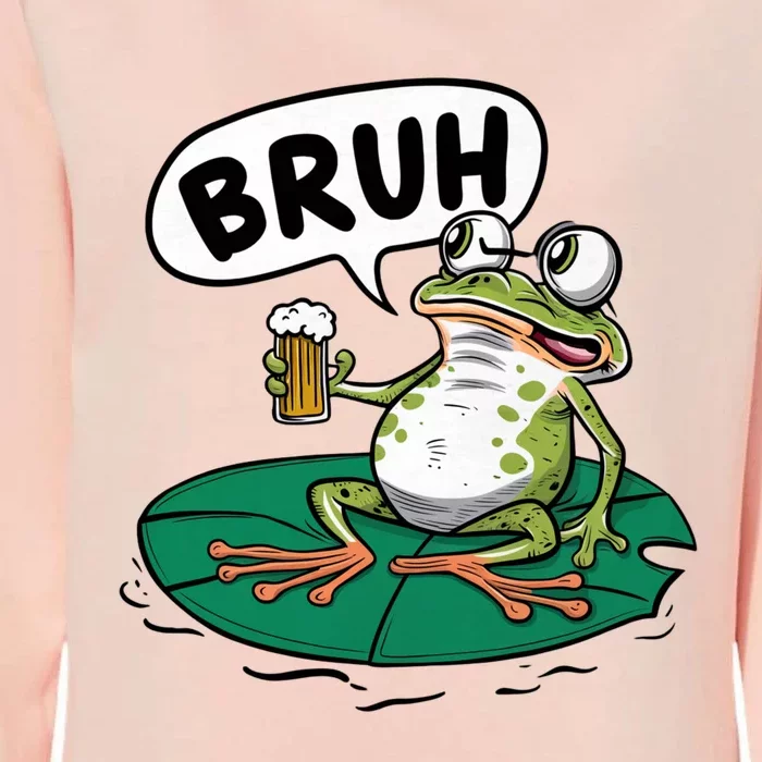 Funny Frog Bruh .. Womens California Wash Sweatshirt