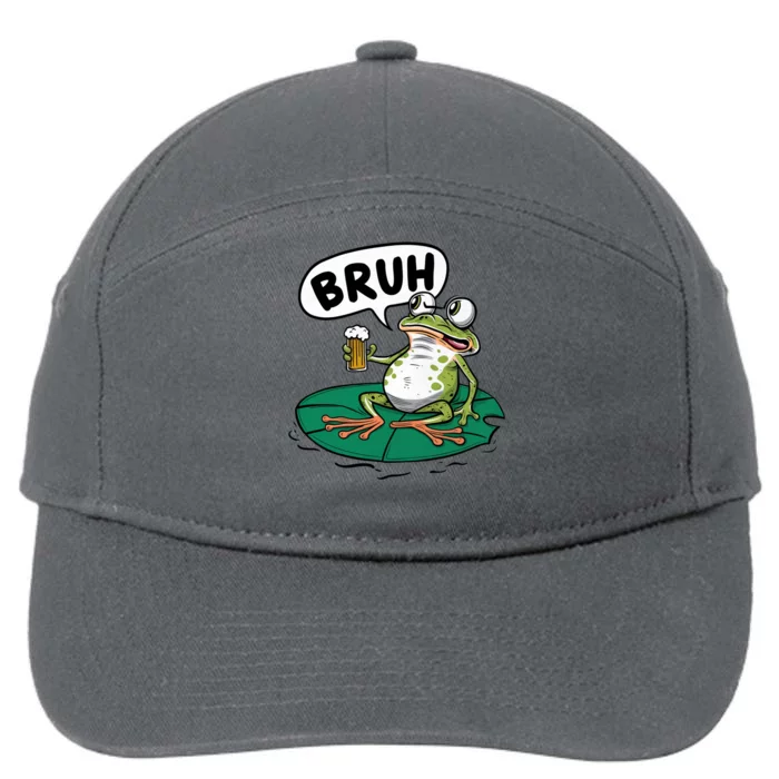 Funny Frog Bruh .. 7-Panel Snapback Hat