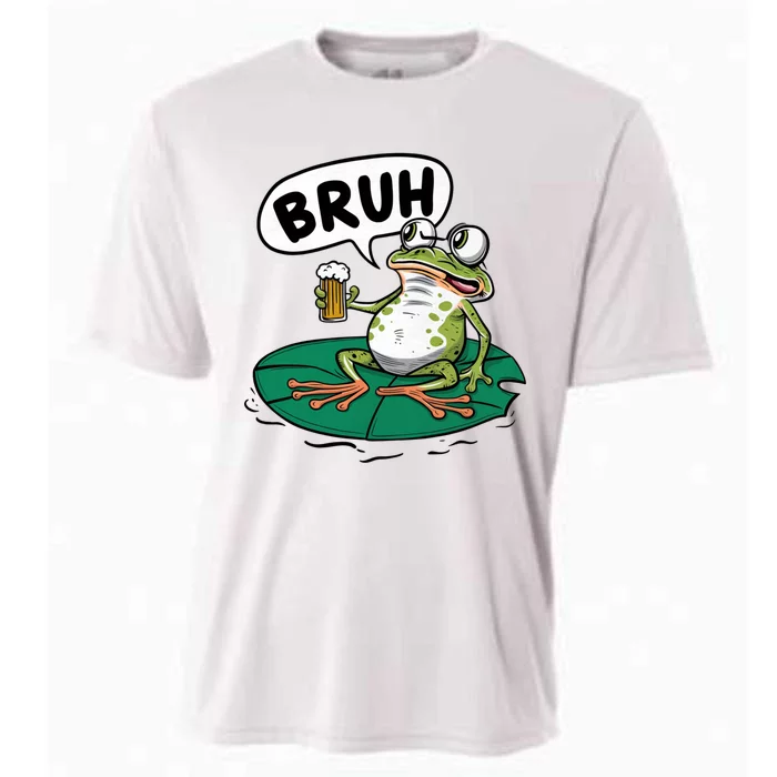 Funny Frog Bruh .. Cooling Performance Crew T-Shirt