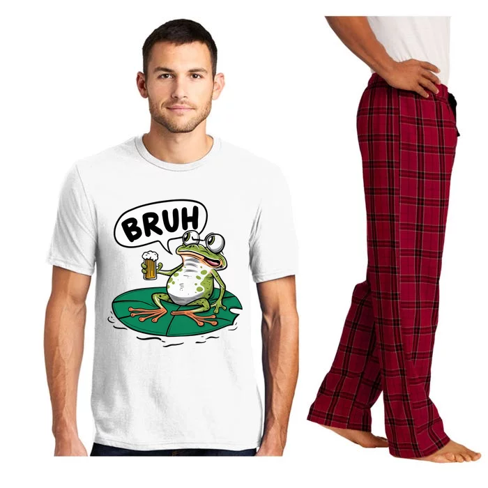 Funny Frog Bruh .. Pajama Set