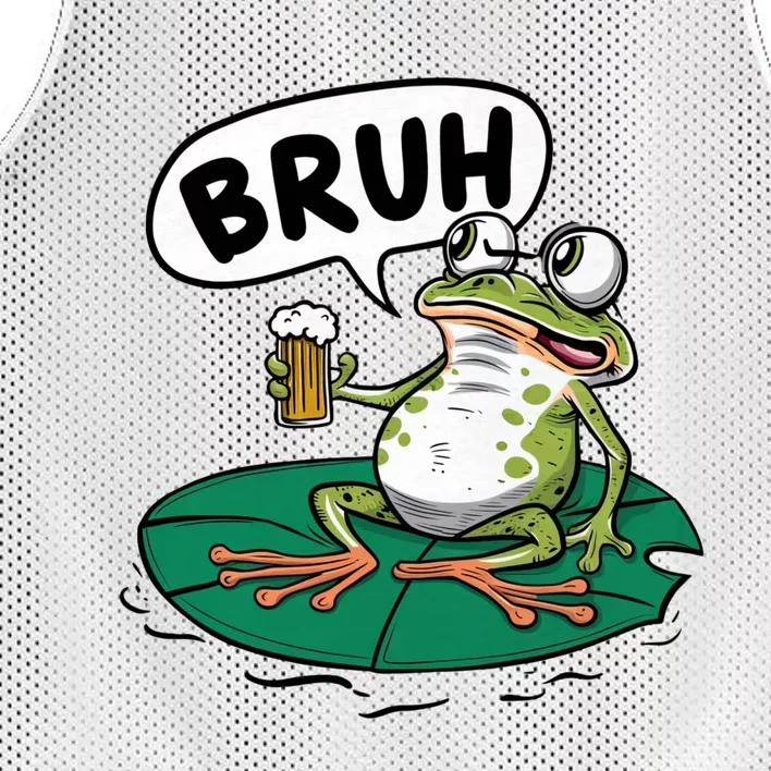 Funny Frog Bruh .. Mesh Reversible Basketball Jersey Tank