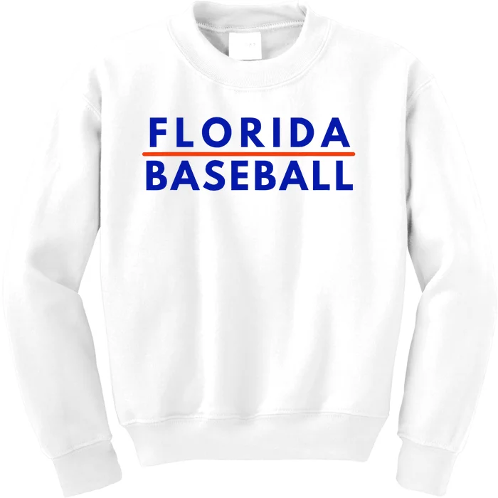 Florida Fl Baseball Fans Kids Sweatshirt