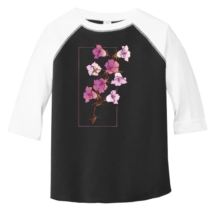 Floral Flower Bellflower Campanula Wildflower Toddler Fine Jersey T-Shirt