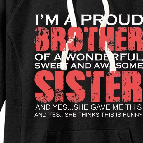 Funny for Brother of the Great Sister Birthday Women's Fleece Hoodie