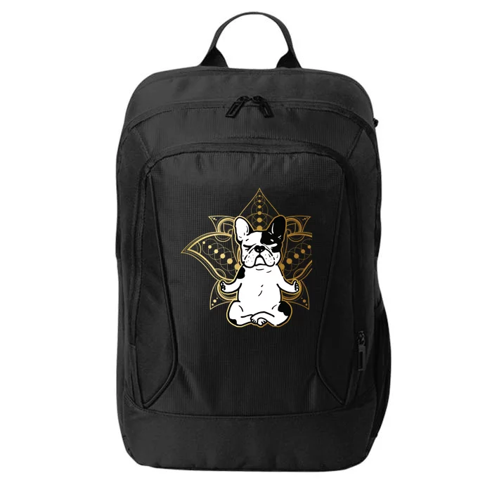 Funny French Bulldog Frenchie Yoga Dog Lovers Great Gift City Backpack