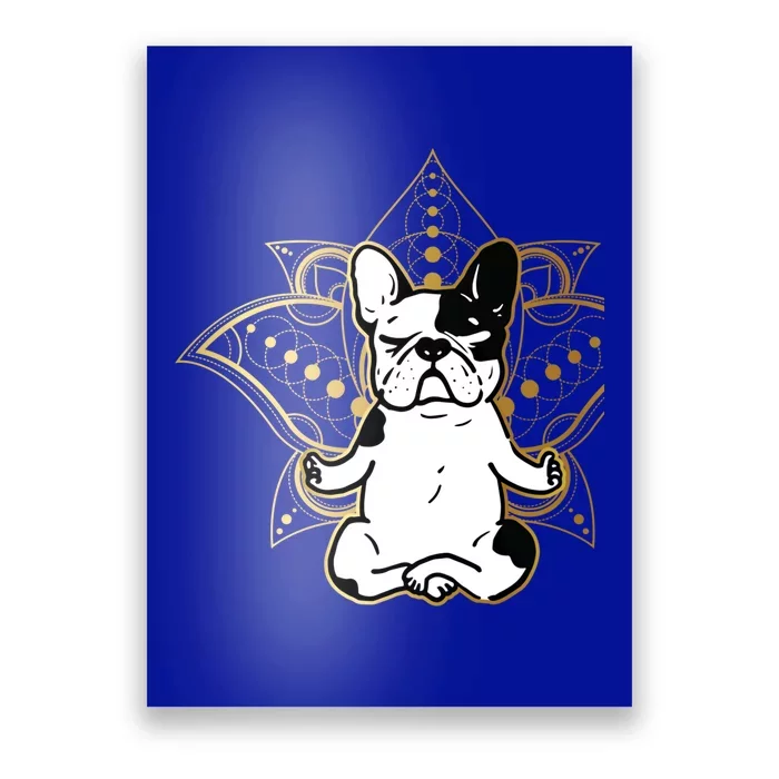 Funny French Bulldog Frenchie Yoga Dog Lovers Great Gift Poster