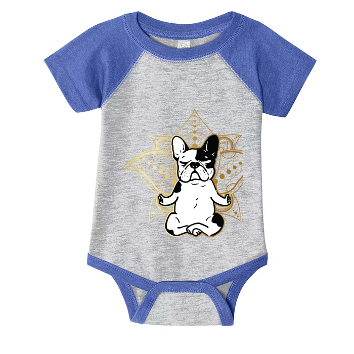 Funny French Bulldog Frenchie Yoga Dog Lovers Great Gift Infant Baby Jersey Bodysuit