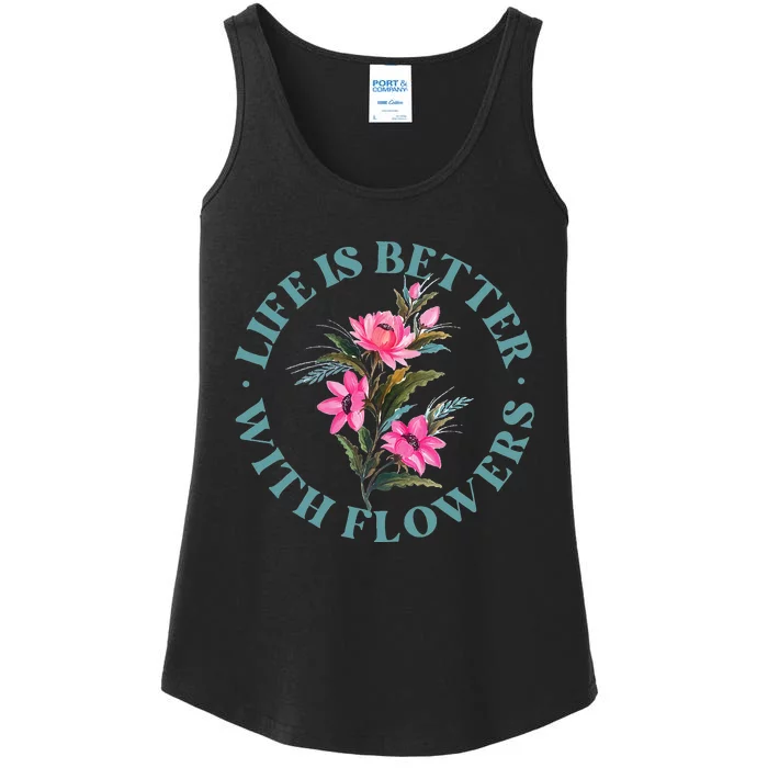 Florist Flower Bouquet Floral Designer Quote Ladies Essential Tank